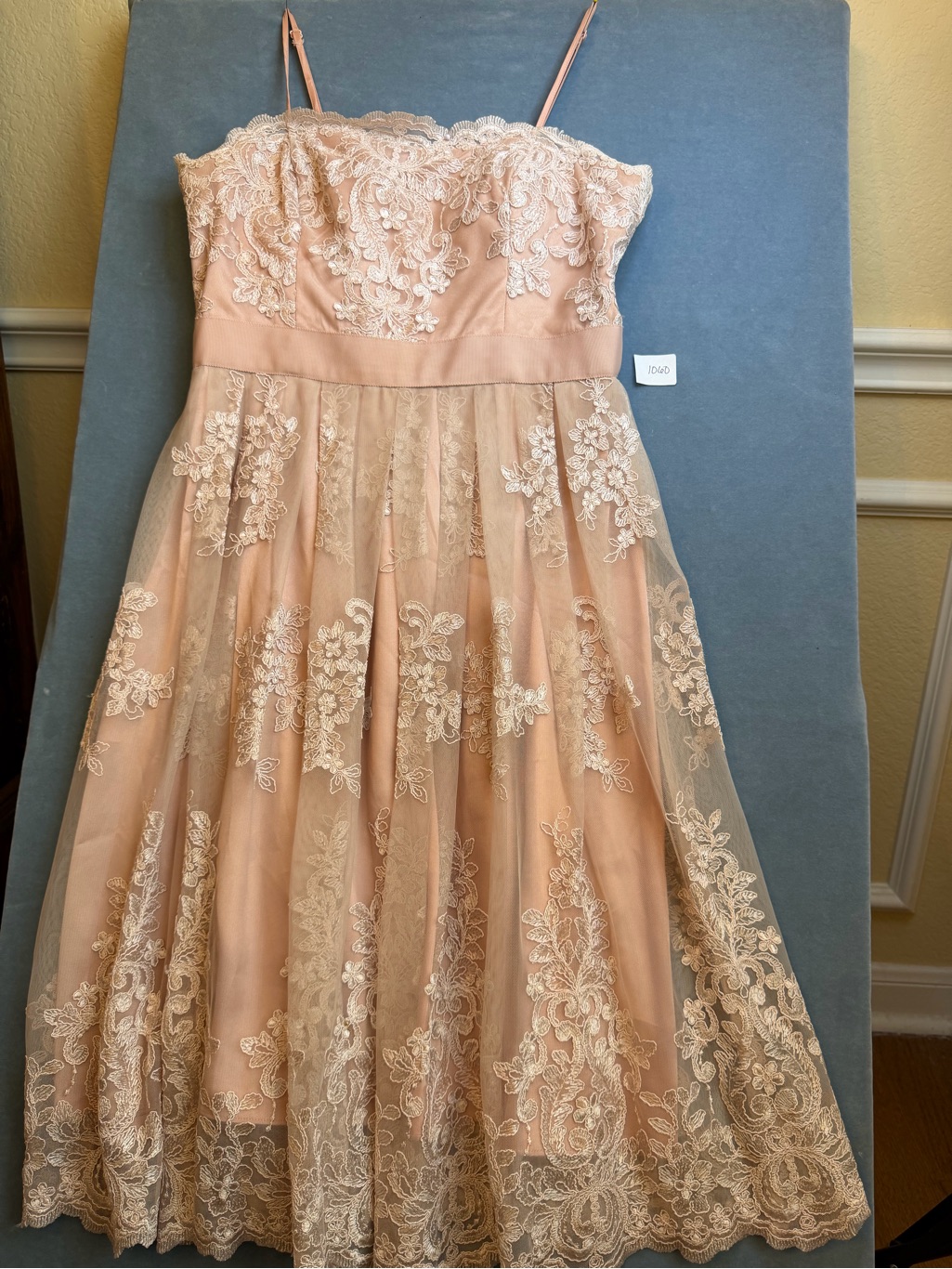 Eliza J Blush Pink Lace Overlay Formal Dress Size 6